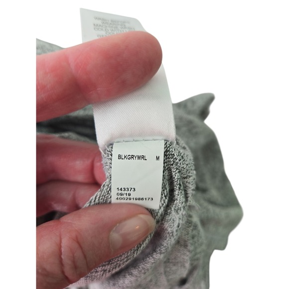 SO Lounge Life Womens Top Medium Gray Knit Long Sleeve Tie Front Casual - Picture 7 of 10